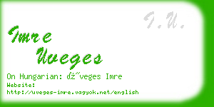 imre uveges business card